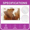 jejeloiu Cowhide Printed Placemats 12"x18", Cow Fur Table Place Mats