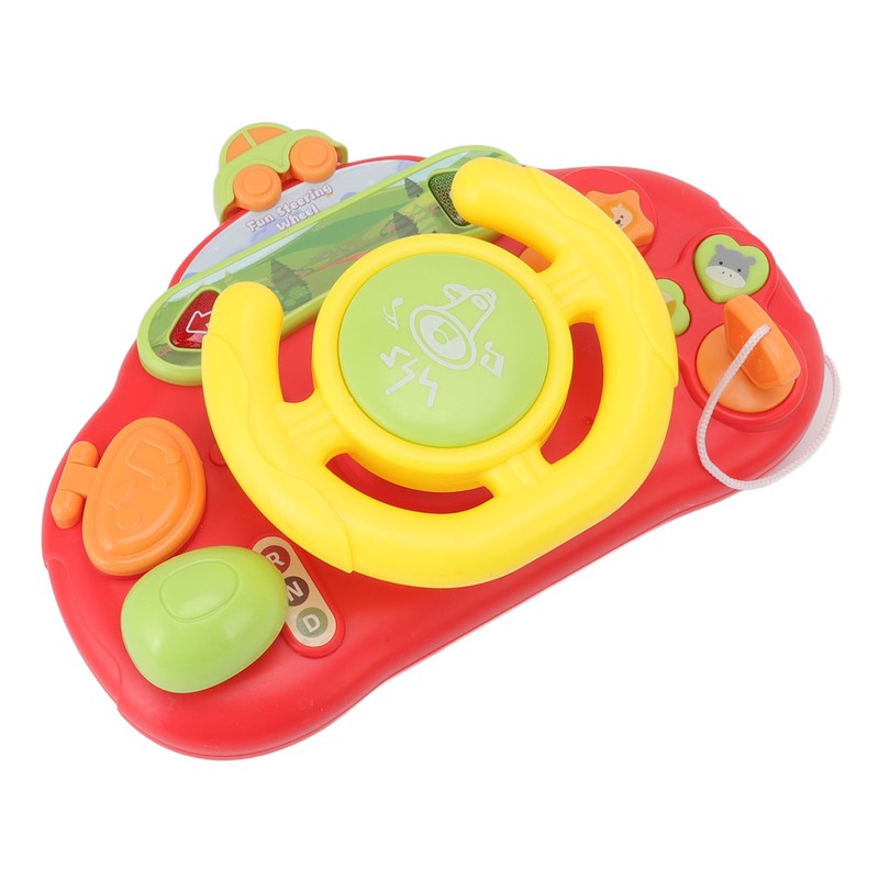 Simulation Steering Wheel Toy Free Rotation Music Sound Educational Driving
