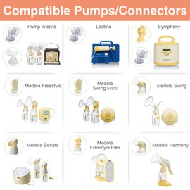 Maymom MyFit 13,15 mm Schilde klein; Kompatibel mit Medela-Brustpumpen-PersonalFit, Freestyle, Harmony, Maxi, Freestyle Flex-Anschluss; Anschluss an Maymom Breit/Schmal-Anschluss