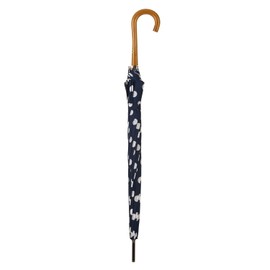Agaric Classic Wooden Hook Handle J Stick Umbrella Auto Open Windproof Umbrella for Women (Navy Blue)