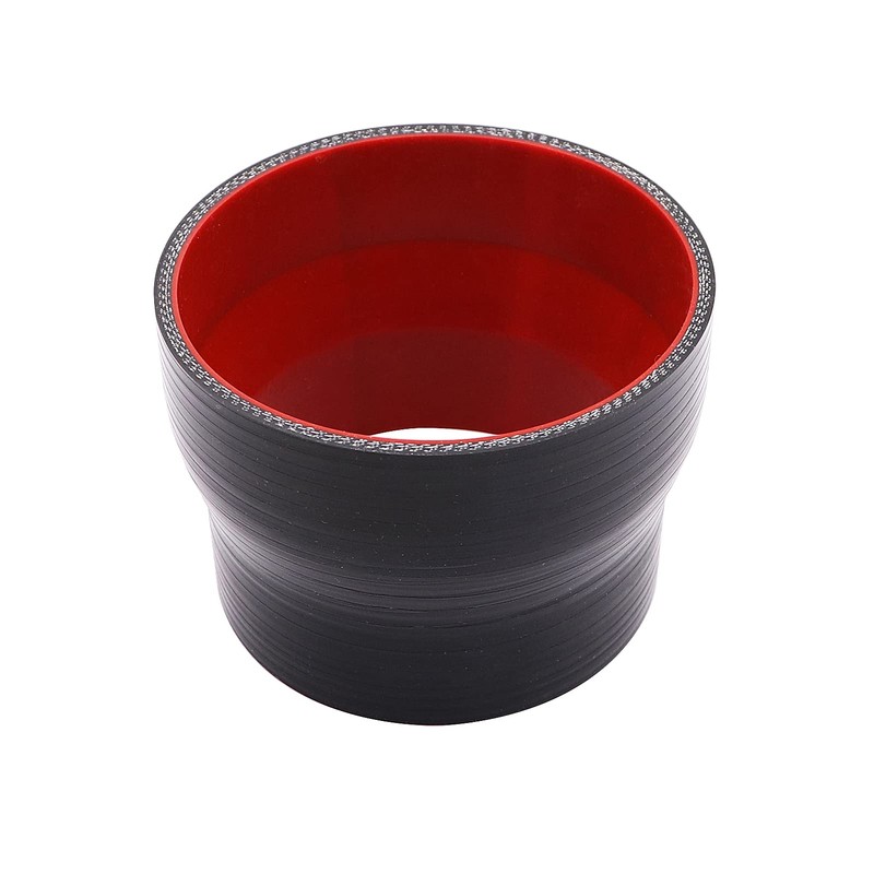 TuoLauthon 3-1/2 to 4 inches Straight Black Silicone Reducer Coupler