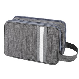 AiQInu Beauty Case da Viaggio, Borsa da Toilette da Viaggio per Donna Uomo,Impermeabile Beauty Case per Organizzare Oggetti Personali Accessori (Grigio)