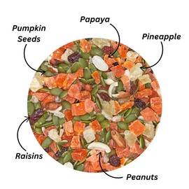 Fruit & Nut Mix - Healthy & Unique Mixed Nuts & Dried Fruit Treat - Sugar Gliders, Squirrels, Marmosets, Parrots, Birds, Rats, Rabbits, Guinea Pigs, Hamsters, Chinchillas & Other Small Pets… (8 oz)