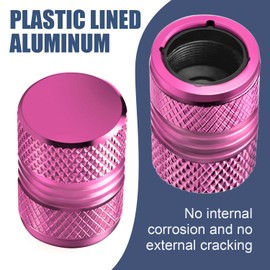 Tire Valve Stem Caps - 4 Pack Anti-Corrosion Premium Anodized Alloy Tyre Air Valve Caps Cat Dog Paw for Car SUV Bike Pink