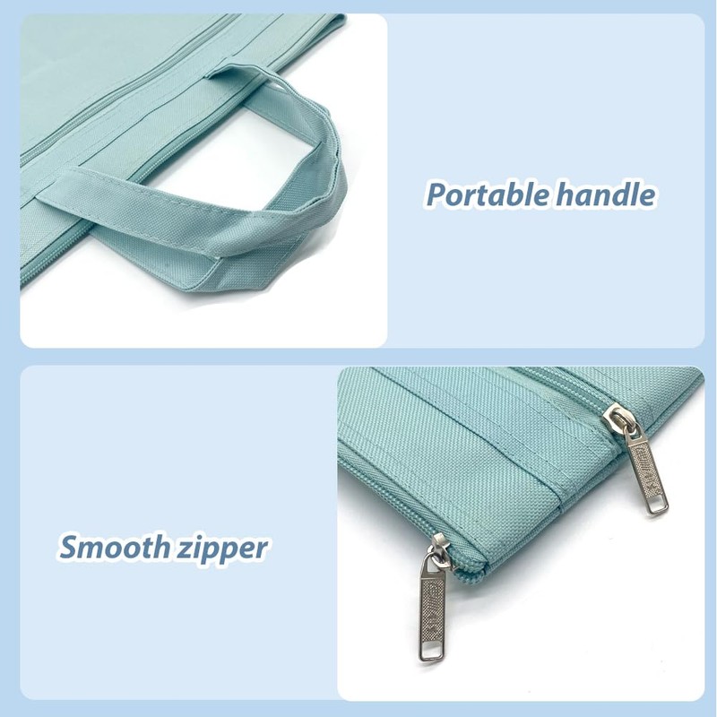 Document Bag A4 Colourful Student, Waterproof Document Bag Zip with