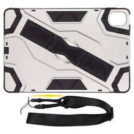 Tablet Case Ultra Thin Heavy Duty Shockproof Tablet Protective Case with Shoulder Strap Hand Strap for Mi Pad 5Silver