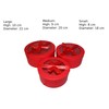 Home Garden Ornaments Red Gift Box with Lid 22/20/18cm Set