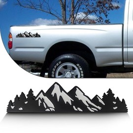 10 Inch Snow Mountain Graphic Logo Badge, Trunk Mountain Logo Emblem for Car Trunk Tailgate Emblem (Black Whte)