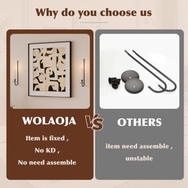 Metal Wall Candle Sconce Holder Set of 2 Wall Mount Candle Holder Pillar Holder Brass Modern Wall Candle Sconces Hanging for Living Room Farmhouse Fireplace Wedding