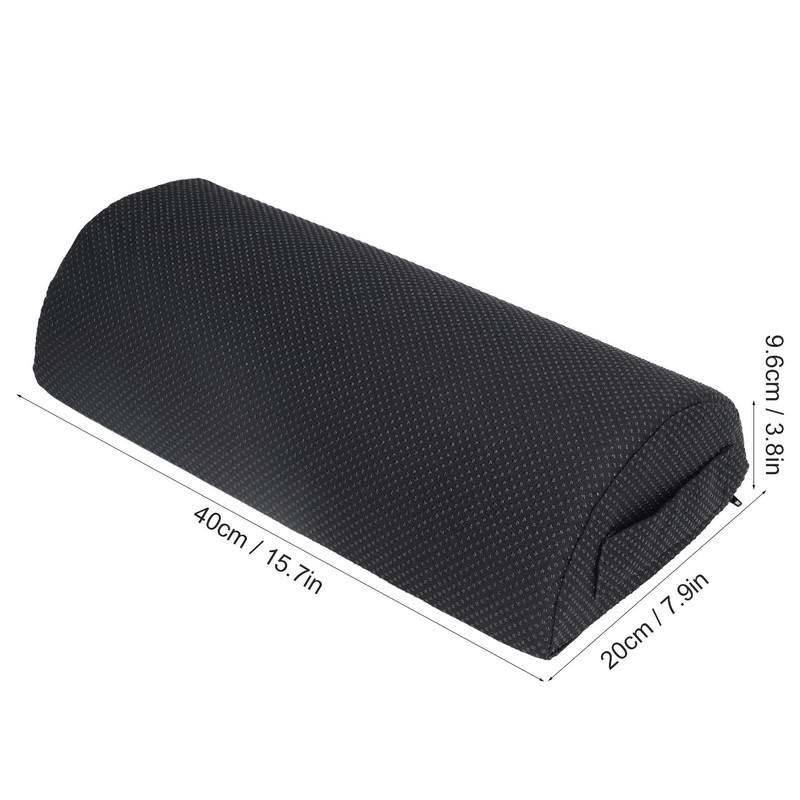 Under Desk Footrest Black Comfortable Relaxing Semi Circular Detachable Zipper