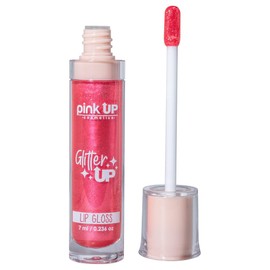 PINK UP | Glitter Up | Gloss | Labial | Brillo hidratante | Efecto Húmedo | Con glitter para labios | Glitters de larga duración | Acabado tornasol y destellante | Color Shine | 7ml | PKGU4