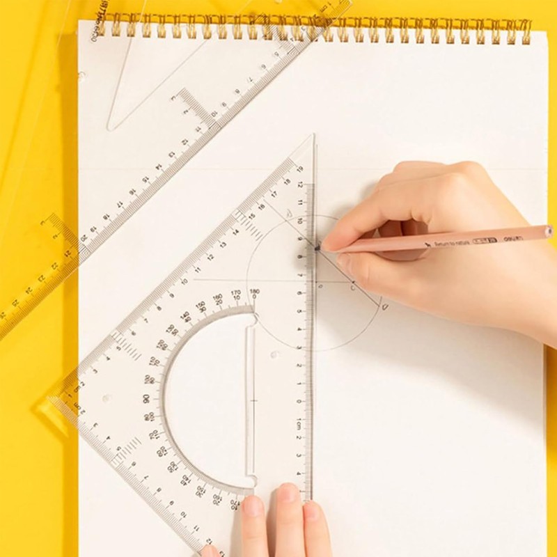 Triangular Ruler, 11.8 inches (30 cm), Drafting Set, Triangular Scale,
