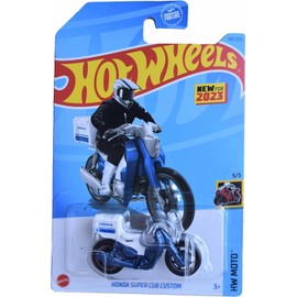 Mattel Hot Wheels Honda Super Cub Custom, HW Moto 5/5 [Blanco/Azul] 160/250