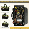 18-Inch Heavy Duty Tool Bag, 45-Pocket Large Capacity Tool Organizer