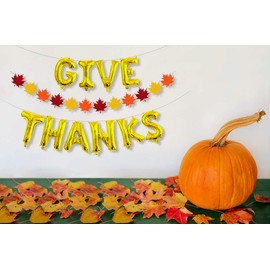 Give Thanks Balloons,Give Thanks Banner,Thanksgiving Party Decoration,Thanksgiving Party Supplies
