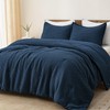 PHF 3 Pieces Waffle Weave Comforter Set Queen Size, Lightweight