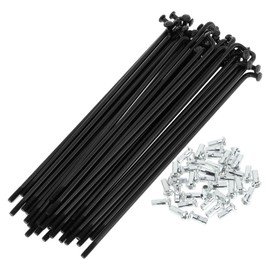 RATCHROLL 1 Set Universal Bicycle Spokes 12G 131mm Length Bike Wheel Spokes Nipple Black Carbon Steel