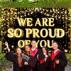 CSFOTO Polyester 6x3.6ft We Are Proud of You Banner Black