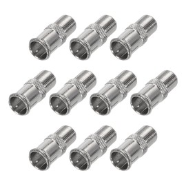MECCANIXITY 10pcs Quick Coaxial Connector Coax Coupler F Male to F Female Push on Adapter 75 Ohm Waterproof for TV, Coaxial Cable, Antenna