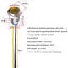 Gebildet 5pcs 10mm 230V AC LED Metal Indicator Light Waterproof