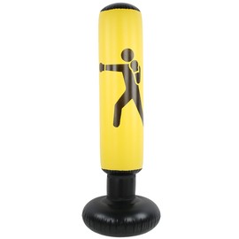 Inflatable Boxing Column Adults Fitness Decompression Sandbag Punching Bag  ThickenYellow