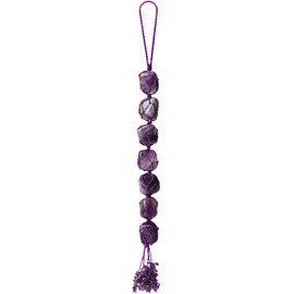 Handmade Natural Amethyst Crystal Window Car Hanging Ornaments 7 Chakra Home Decoration Feng Shui Ornament Yoga Meditation Car Decoration Tumbled Palm Stones