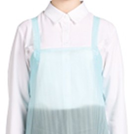 웰프런 우레탄 방수앞치마 스트라이프 대, 반투명 스카이블루, 1개 Welfrun Urethane Waterproof Apron Stripe Large, Translucent Sky Blue, 1 Piece