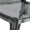 LeisureMod Dynamic Collection Stackable Acrylic Dining Chair - Transparent Black
