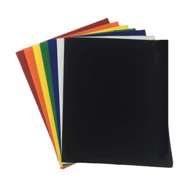 Craftables Orange Flocked HTV Craft Vinyl - Flock Heat Transfer Vinyl for Cricut and Silhouette Cameo - 12" x 9.8" - (5) Sheets