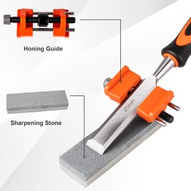 Yunziling 10Pcs Wood Chisel Sets, 6Pcs Premium Wood Chisels with Honing Guide, Sharpening Stone & Carpenter Pencils, Wood Carving Tools Kit for DIY & Professional Use (6-38mm)