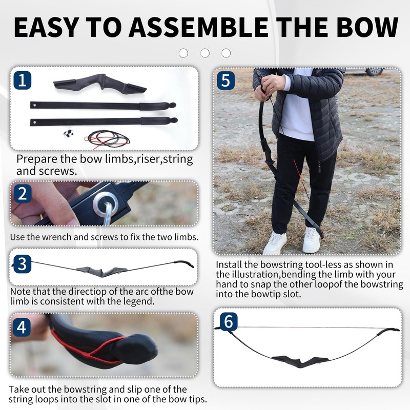 Adult Recurve Bow Can Be Used On Both Hands. The