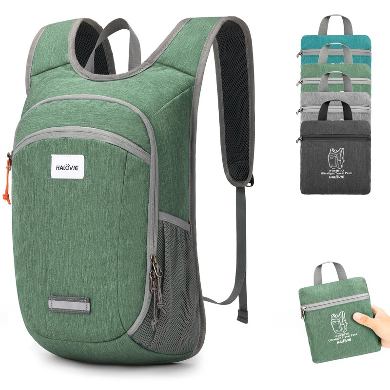 HALOVIE Foldable Backpack Ultralight 10L Daypack Foldable for Men Women