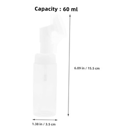 TOVINANNA 60ml Foaming Pump Containers Refillable Plastic Bottle for Hand Soap Shower Gel Shampoo Pet