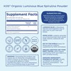 KOS USDA Organic Blue Spirulina Powder, Phycocyanin - Vegan Algae