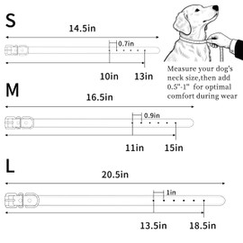 Azinoo Yellow Leather Dog Collar for Small,Medium, Large Dog, (Wide: 0.95'' for Dog's Neck: 13''~18'', Yellow, L)