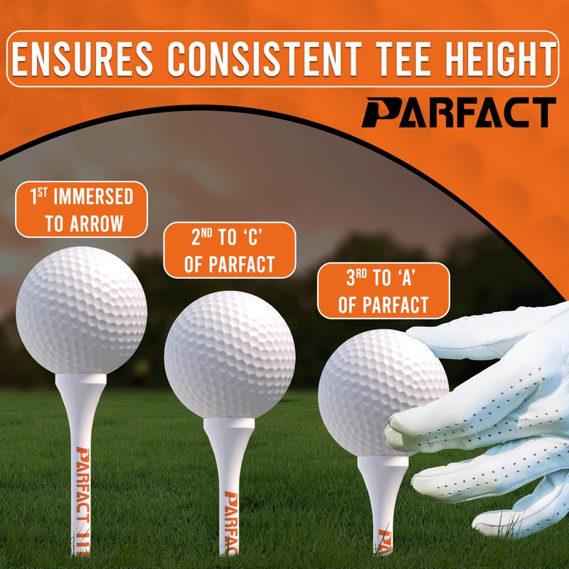 ParFact Golf Tees Wooden | Pack of 30 | Durable