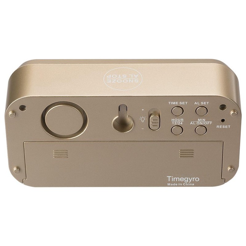 Timegyro Alarm Clock for Bedrooms, LED Digital Clock Battery Operated
