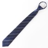 The Shirt Studio Navy Two-Tone Stitch Stripe Self-Tie Necktie