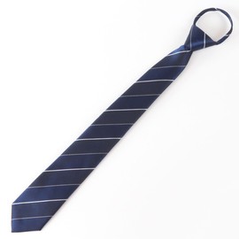 The Shirt Studio Navy Two-Tone Stitch Stripe Self-Tie Necktie