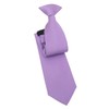 DQT Men's Plain Twill Wedding Formal Clip On Tie -