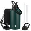 Konokyo Insulated Water Bottle with Straw,87 oz 3 Lids Water