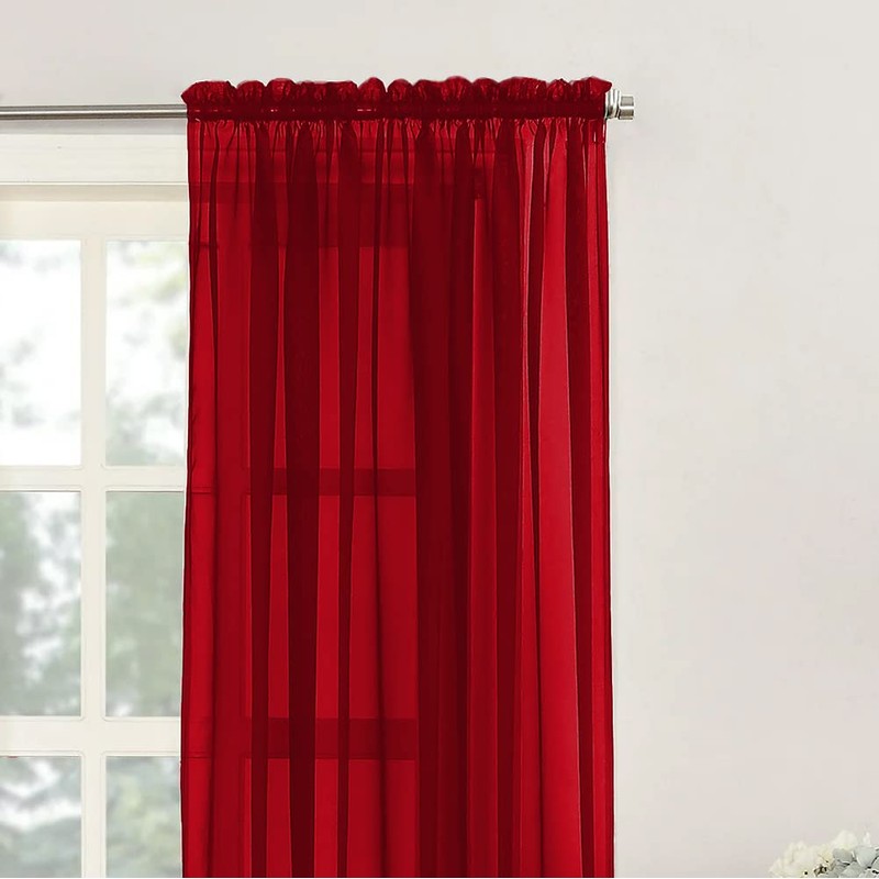 NetCurtainsUK Single Plain Voile Net Curtain Sheer Panels Slot Top