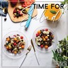 Vikko Salad Plate, Set of 6 Glass Plates, 8.5 Inch