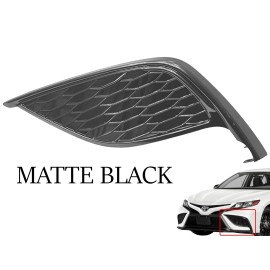 Texas-E-Parts Fits 2021-2023 Toyota Camry XSE SE Front Bumper Fog Cover Left Side Matte Black