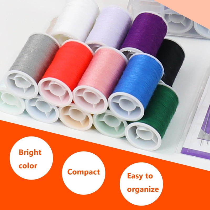 RENKE 30 Color Handy Polyester Sewing Threads,Cotton Thread,Durable and Plentiful
