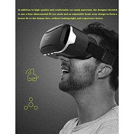 Auriculares VR compatibles con iOS  Android - Gafas de Realidad Virtual Universal para niños y Adultos - Sus Mejores Juegos móviles 360 películas     