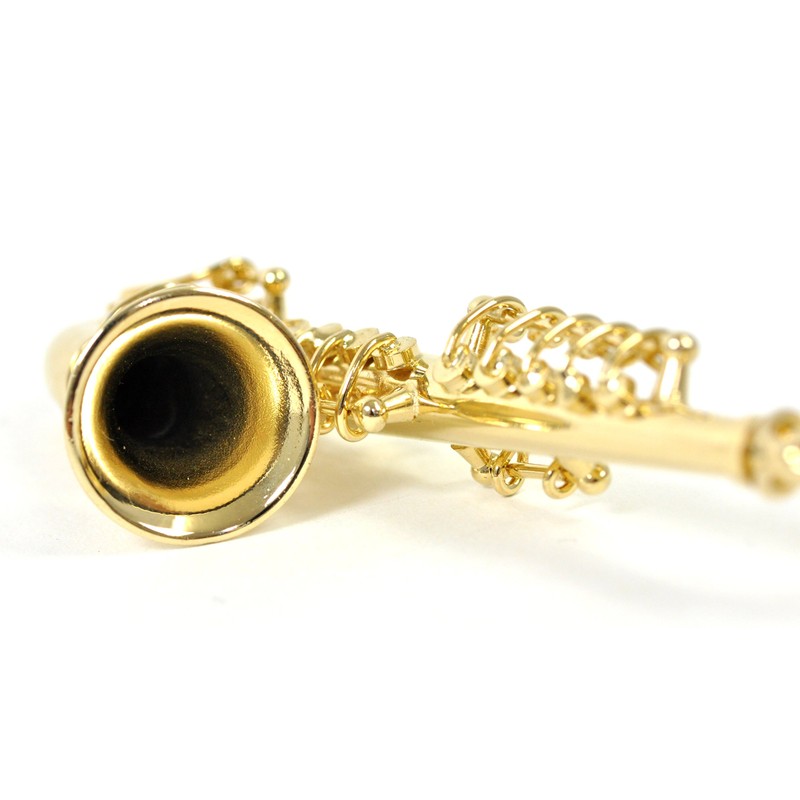 Sunrise Sound House Miniature Musical Instrument Tenor Saxophone 1/12 Gold