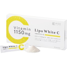 KisoCare ビタミンC リポソームビタミンC 1640mg (ビタミンC1150mg) サプリメント 顆粒 レモン味 30包 1ヶ月分 αリポ酸 ナイアシン ヒアルロン酸 L-シスチン
