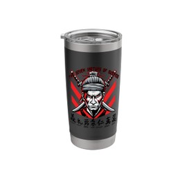 Japanese samurai warrior Seven Virtues of Bushido novelty Stainless Steel Insulated Tumbler