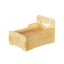 ankuliy Wooden Cat Bed-Wooden Indoor Pet Bed for Cats, Dogs, Rabbits, Kittens and Small Animals Without Mattress，Easy Assembly